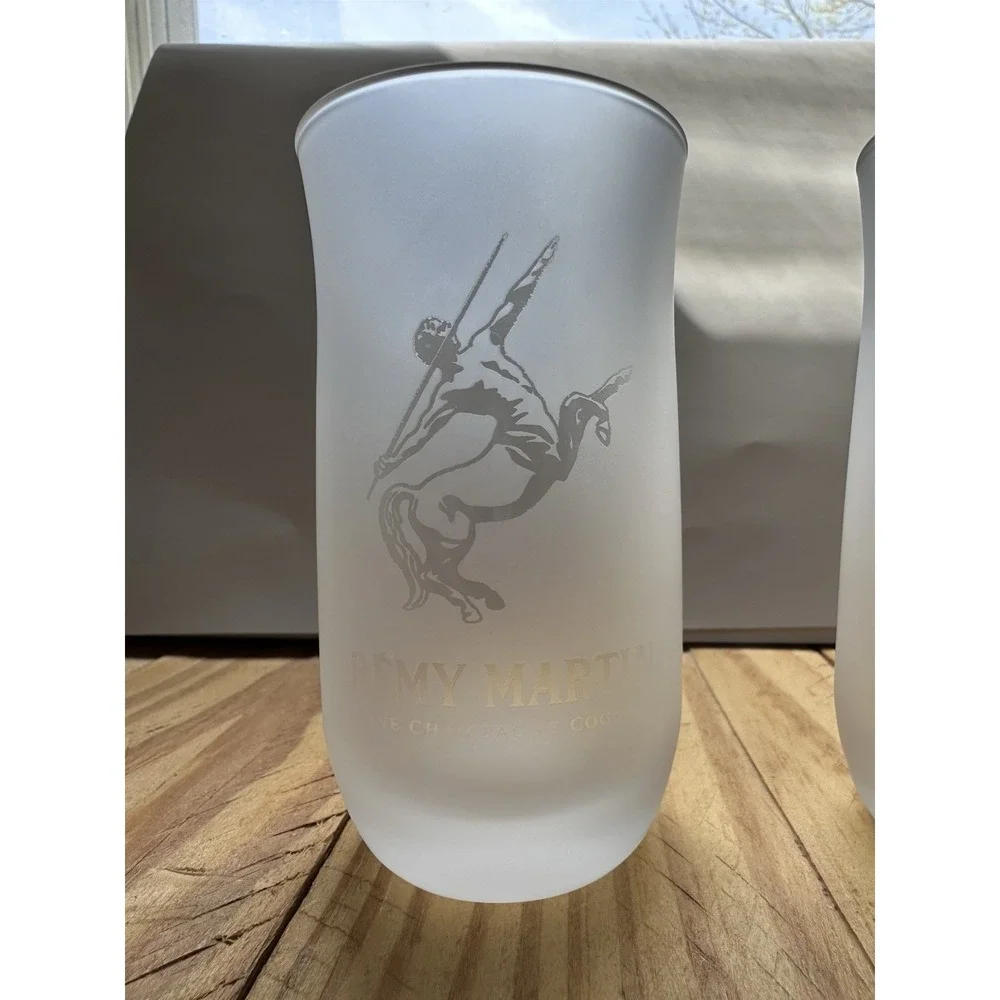 Remy Martin Fine Champagne‎ Cognac Frosted Glasses Set of 2 - 4.5